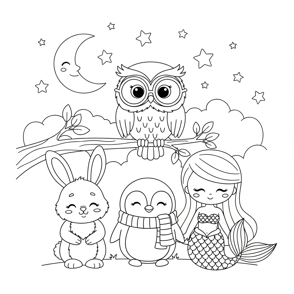 Coloriage Le Dodo Doux de Petit Lapin
