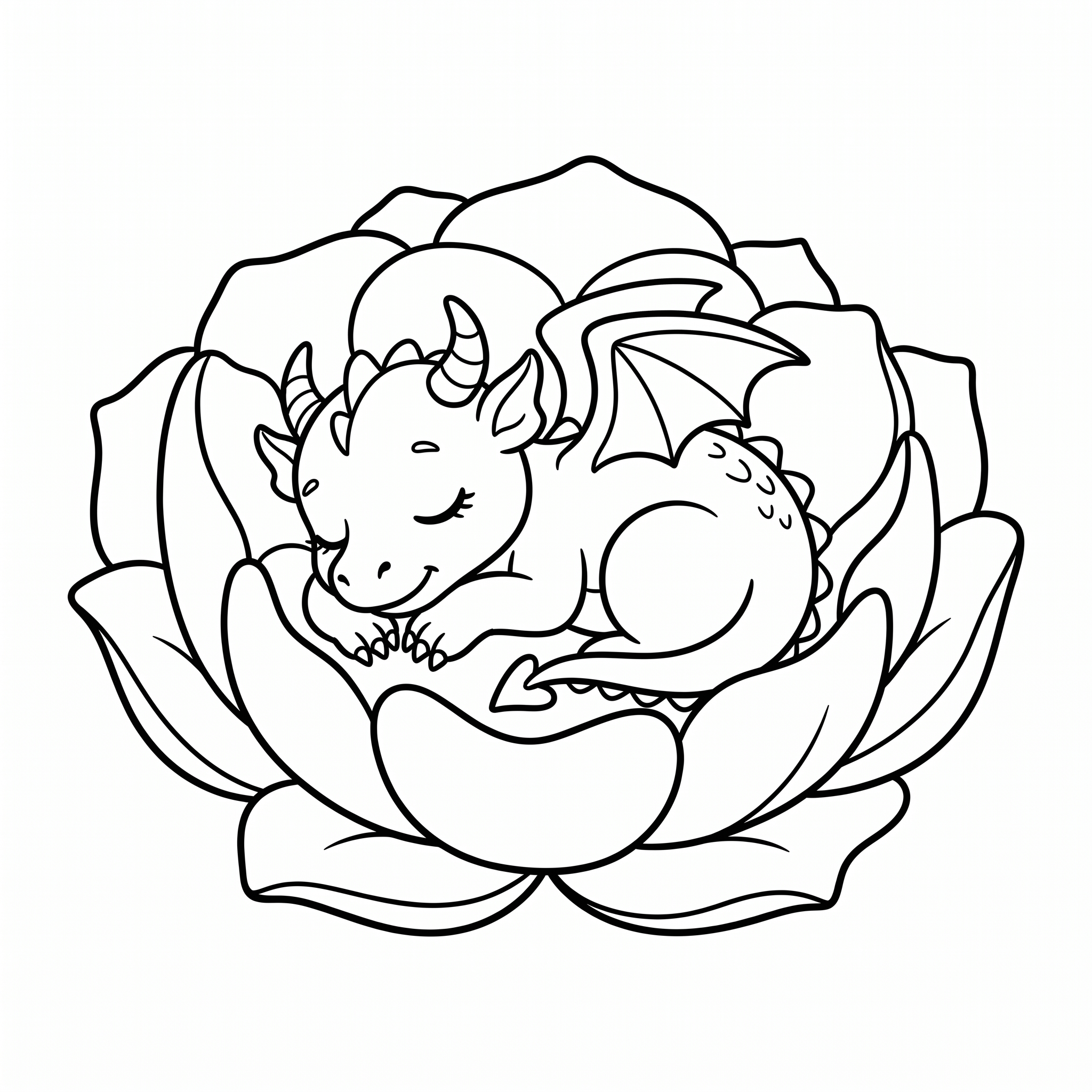Coloriage Le dodo tout doux de Charly le dragon