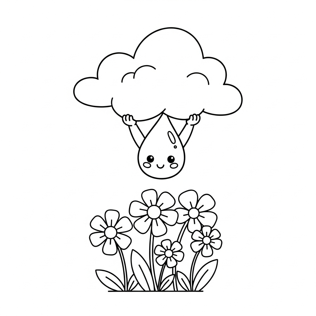 Coloriage Le Doux Rêve de Gouttelette