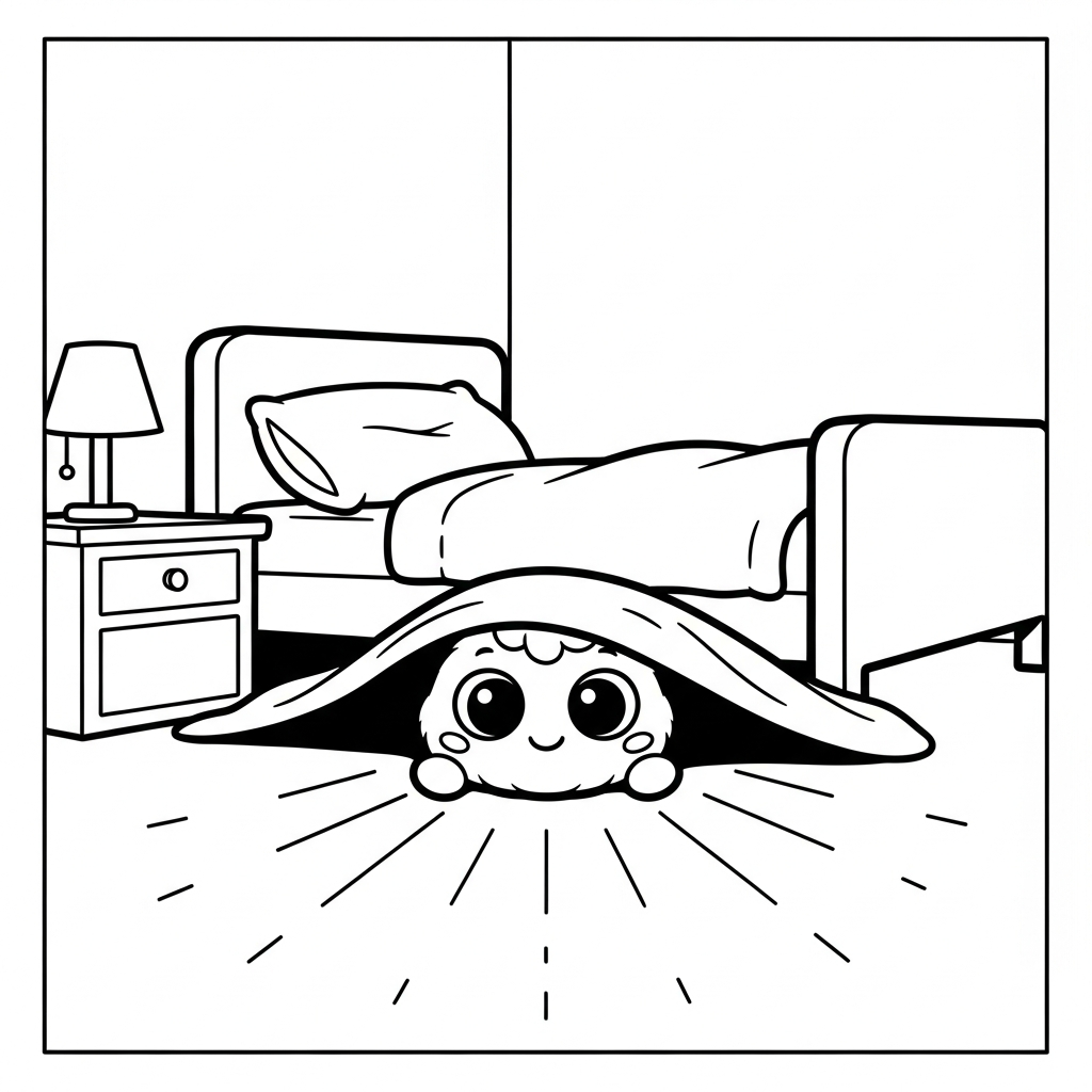 Coloriage Le Doux Secret de Sous le Lit
