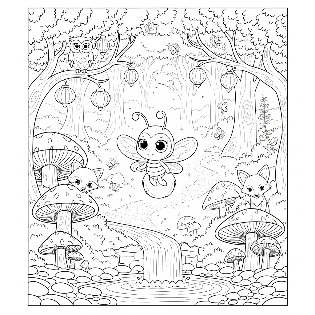 Coloriage Luciol et le Secret de la Forêt Scintillante