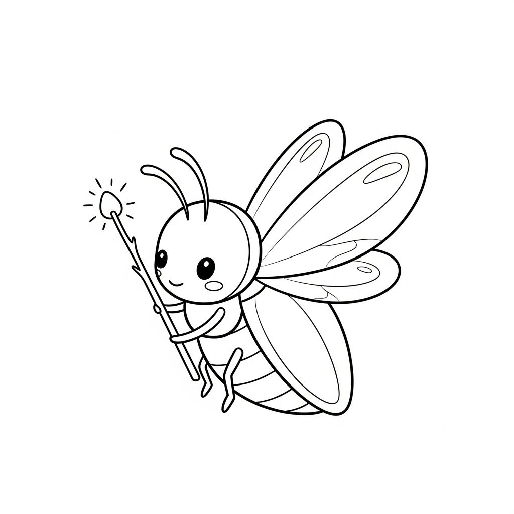 Coloriage Luma, la luciole au doux chemin