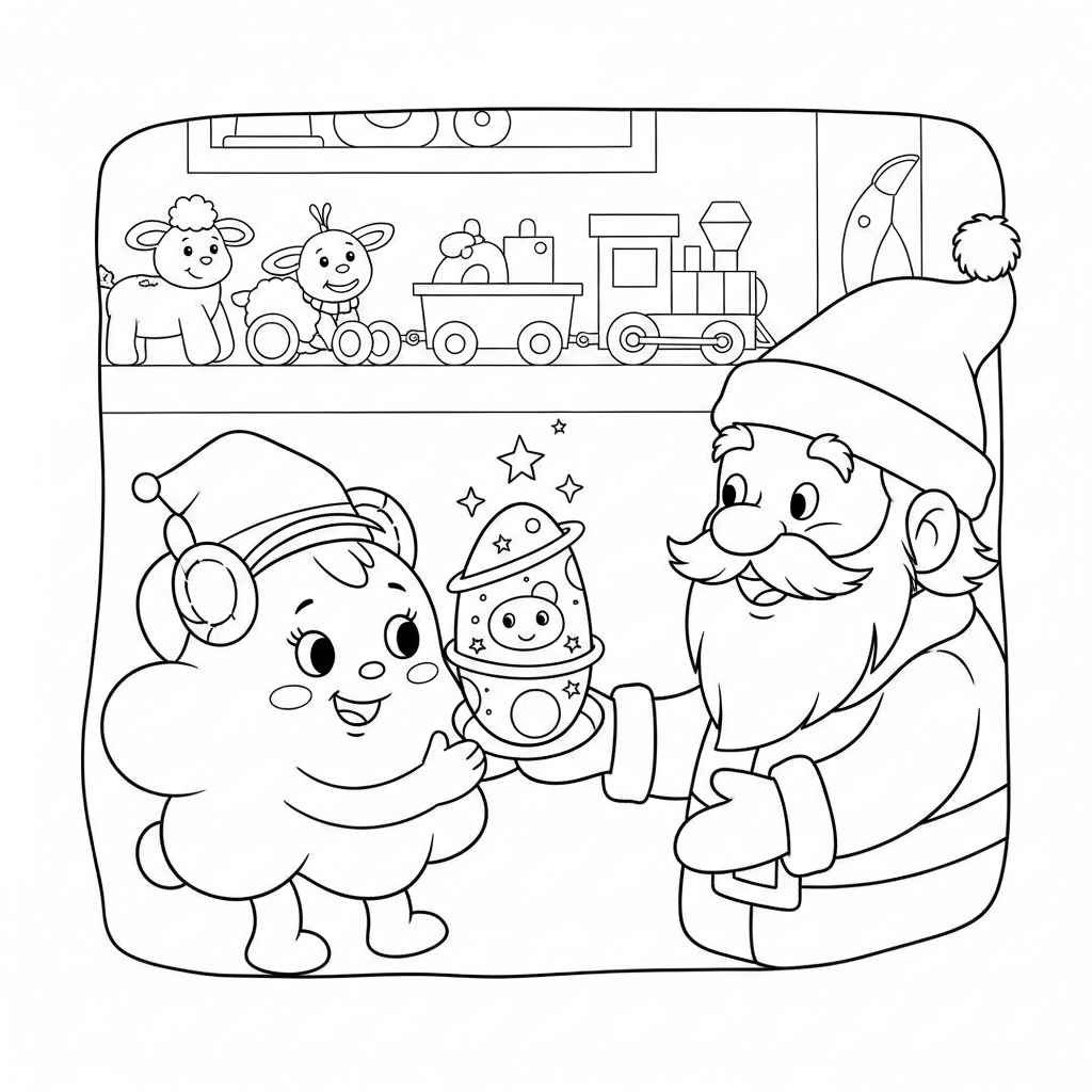 Coloriage Mia le nuage et le caillou magique