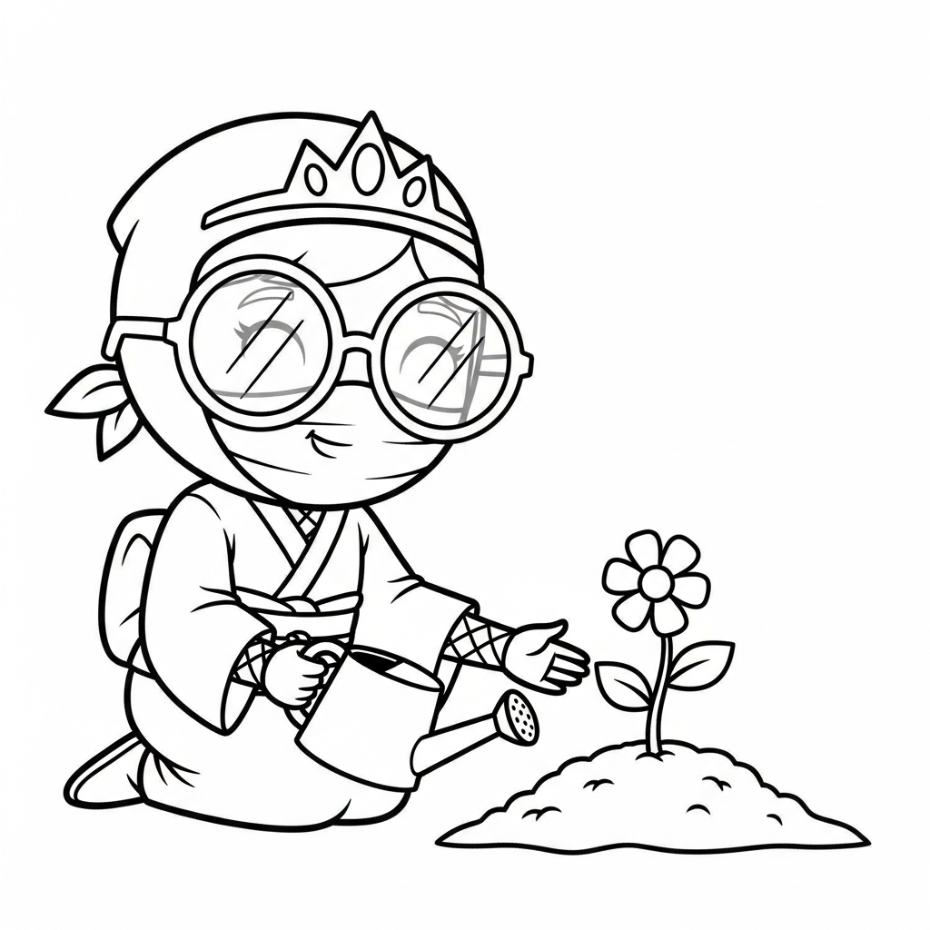 Coloriage Moustache cherche ses lunettes magiques