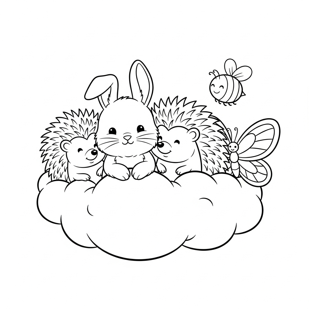 Coloriage Patapouf et le Nuage de Douceur