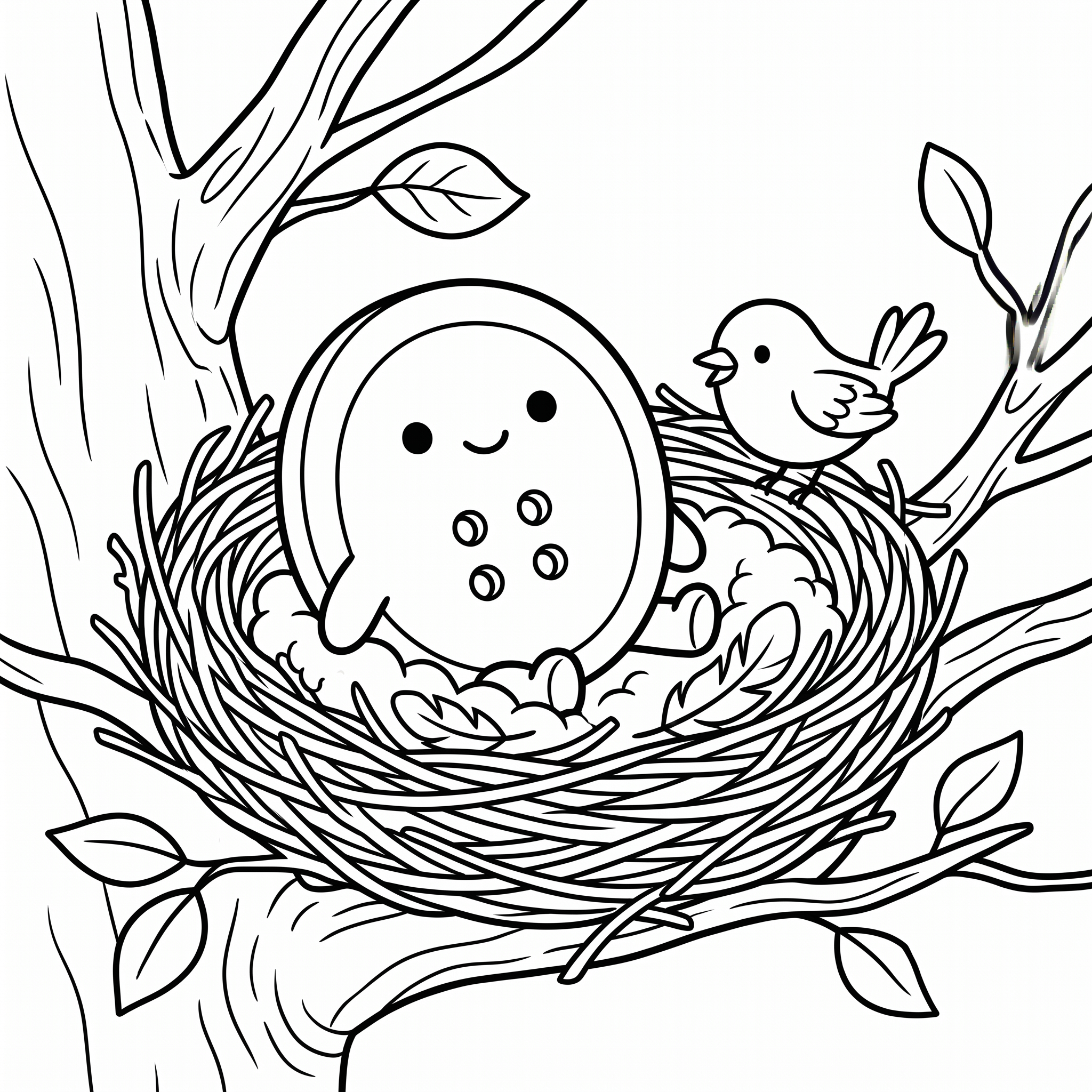 Coloriage Petit Bouton et le Nid Douillet