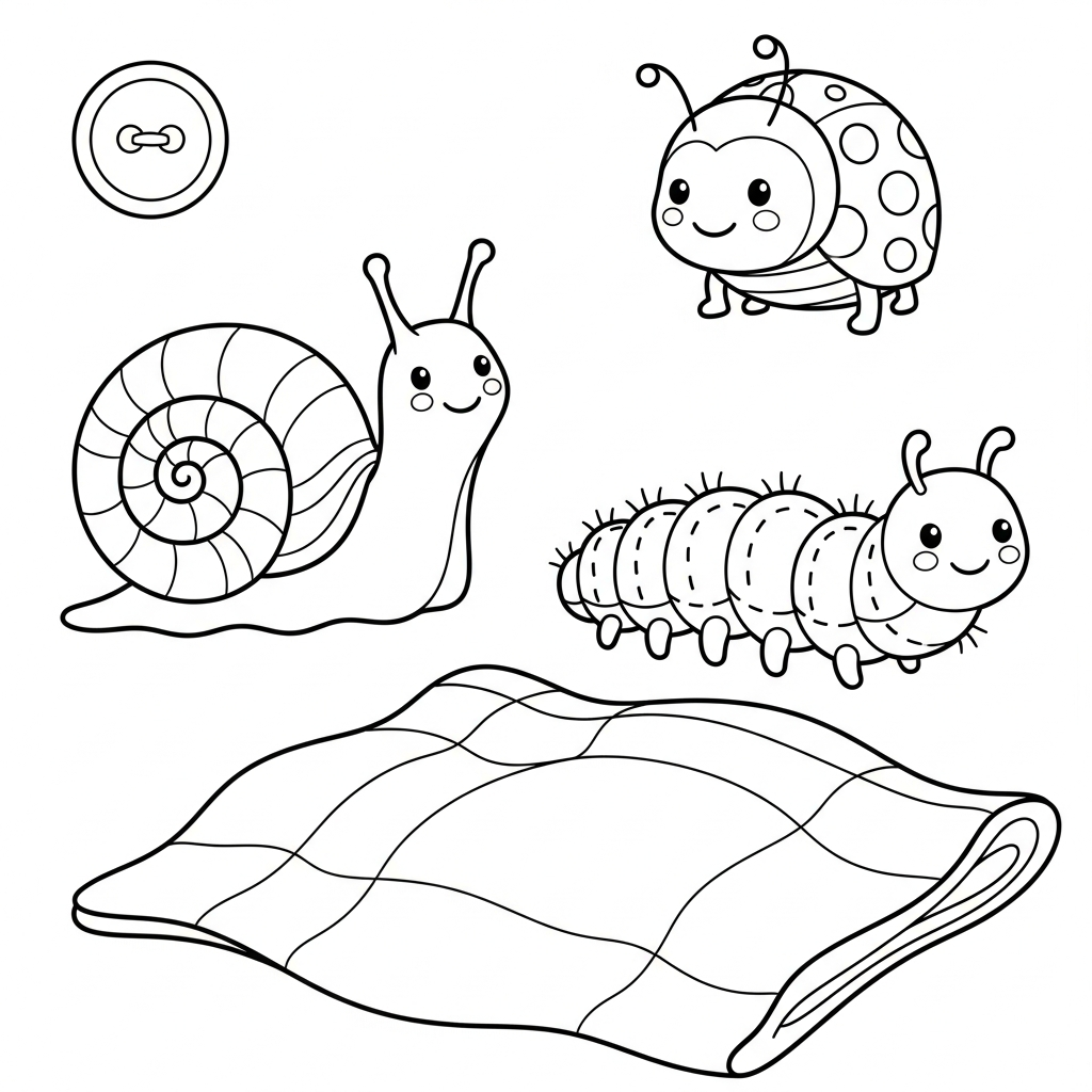 Coloriage Petit Bouton et le Nid Douillet