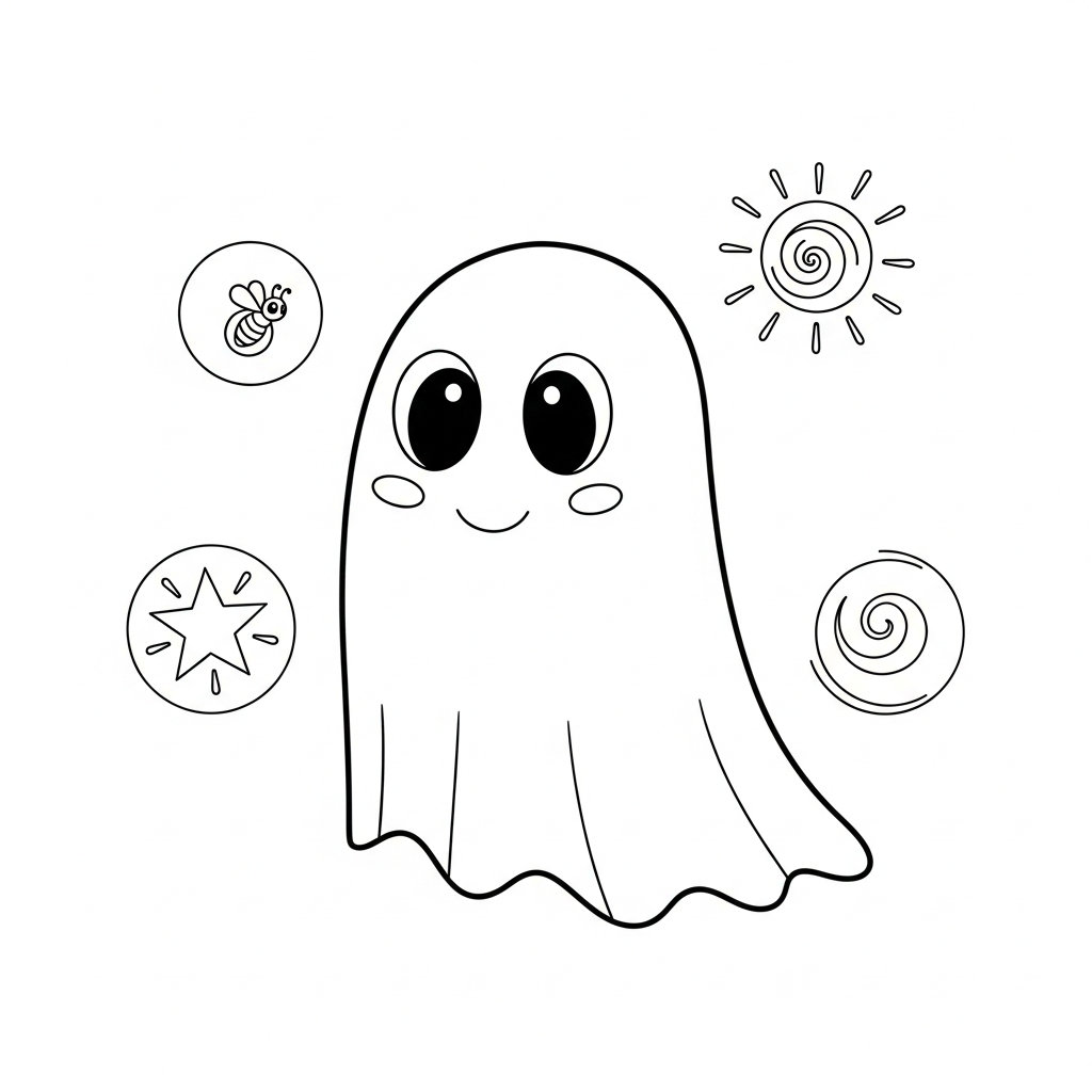 Coloriage Petit Brumeux et la Douce Nuit