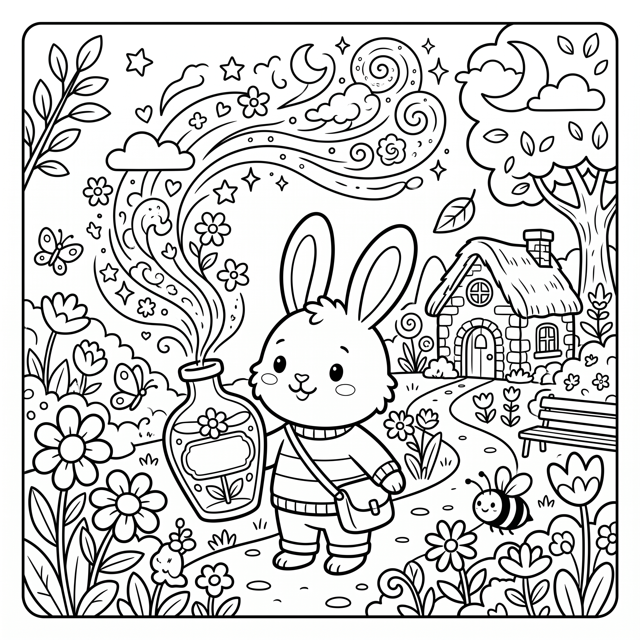 Coloriage Pompon et le Parfum des Rêves