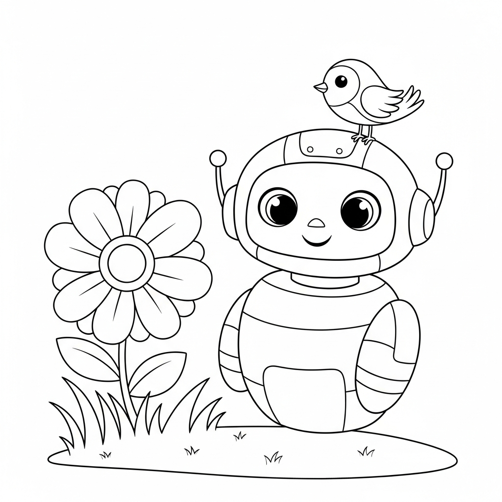 Coloriage Robi le Robot Câlin