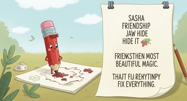 Sacha le stylo qui a fait une grosse bêtise