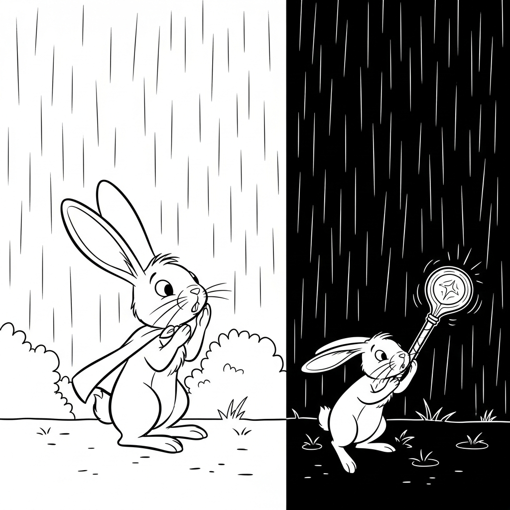 Coloriage Tigrou et le Grand Bruit dans la Fusée