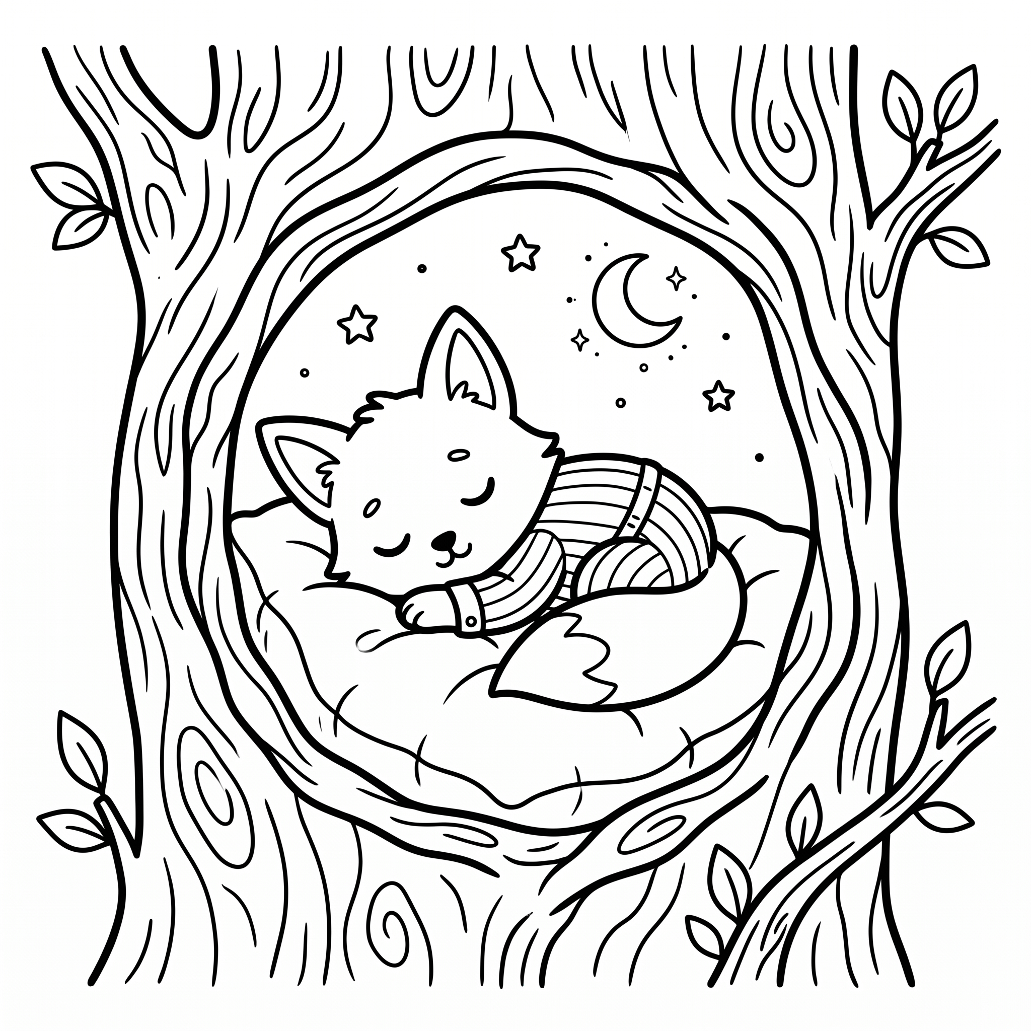 Coloriage Toby et le câlin de la nuit