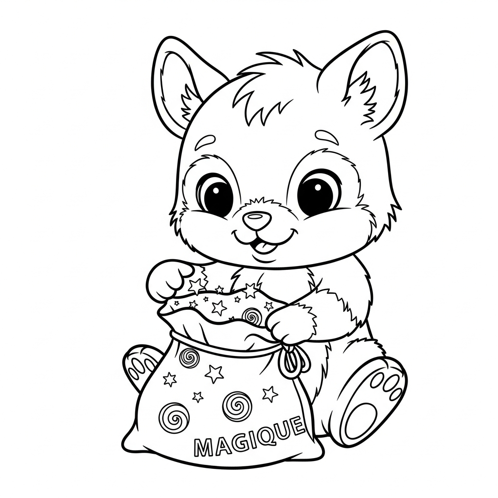 Coloriage Tommy le petit renne a retrouvé le cadeau