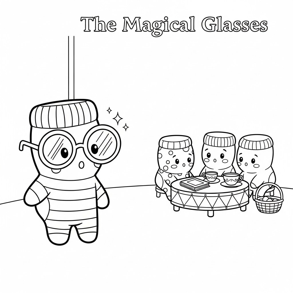 Coloriage Socquette et les Lunettes à Souvenirs