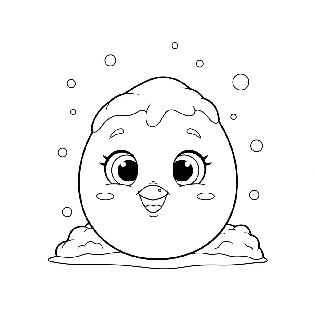 Coloriage Zoé la Goutte de Pluie qui Voulait Voir la Neige