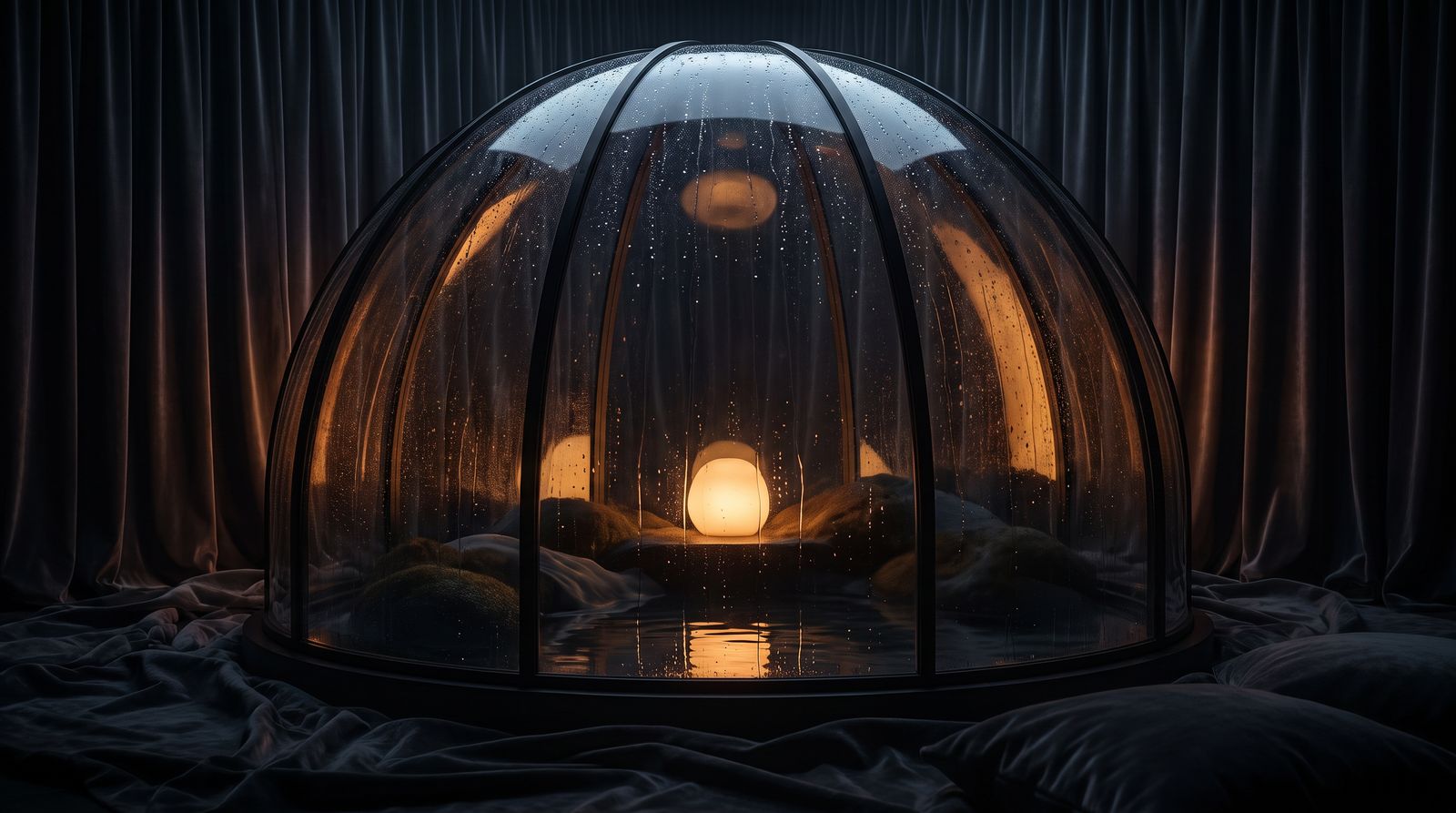 L'Écrin de Verre et de Pluie Nocturne